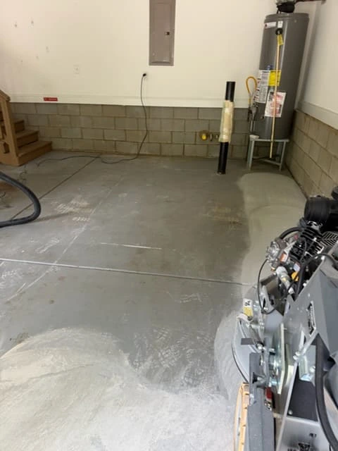 Concrete floor surface preparation